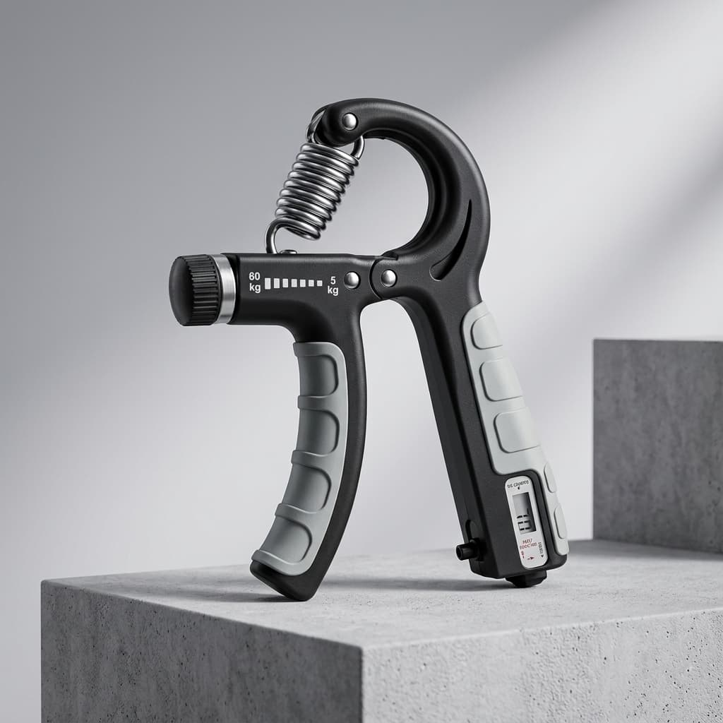Aderência de Mão Hand Grip 5-60KG Ajustável Exercício Recuperação Lesões Antebraço Dedos