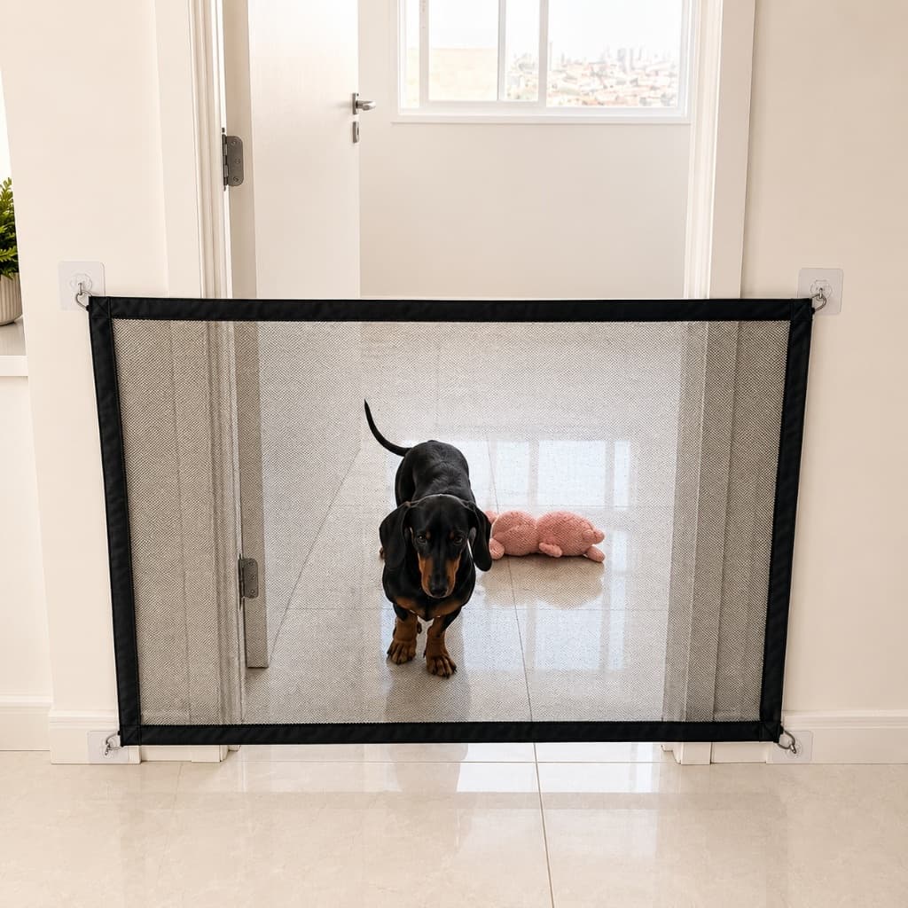 Kit 2 Telas de Proteção Anti-pulo para Pets ou bebês 120x72cm Barreira Separador de Proteção