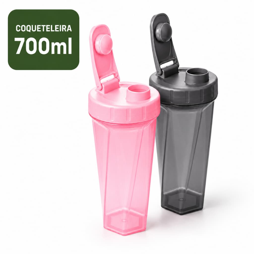 Coqueteleira Shakeira Fitness 700ml Whey Academia Livre BPA