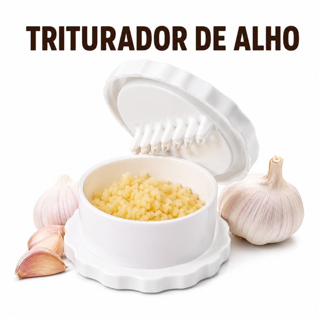 Triturador de Alho Manual Amassador Picador Cortador de Alho Cozinha