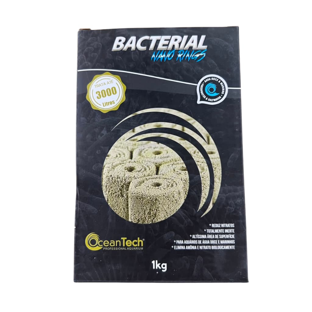 MIDIA BIOLÓGICA OCEAN TECH NANO RINGS BACTÉRIAL 1KG