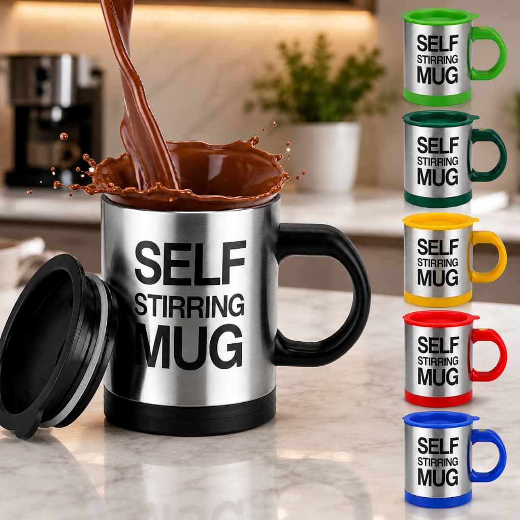 Caneca Elétrica Misturadora Automática 400ml Copo Mix Automático