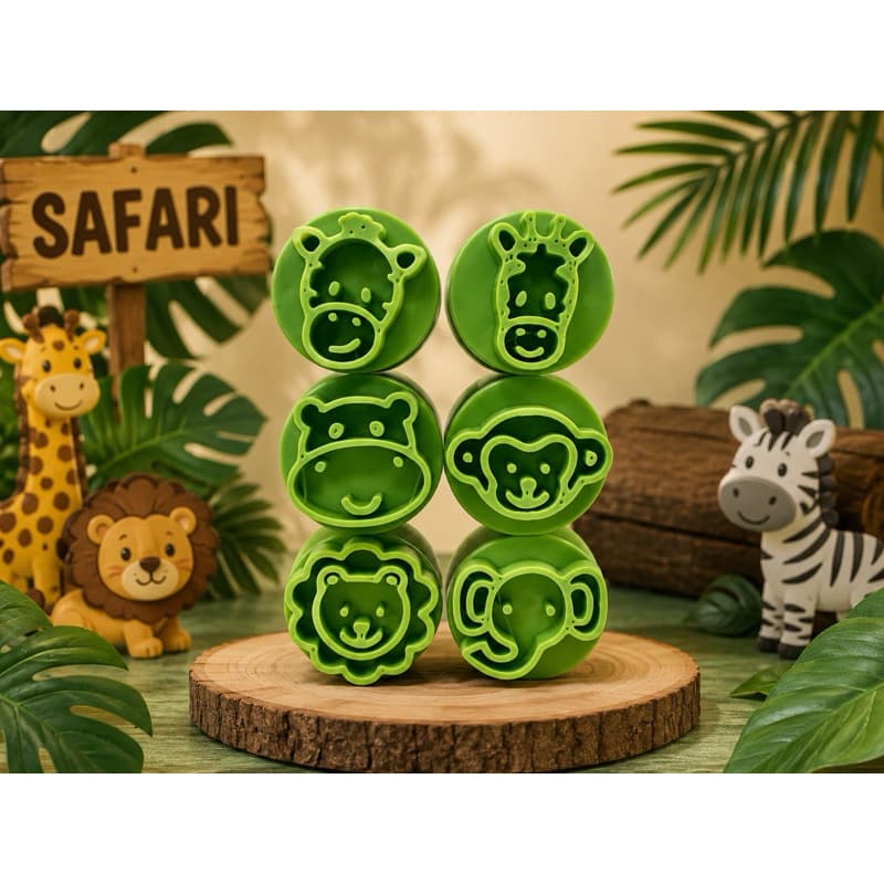Carimbo Para Brigadeiro Safari - Tema Safari - 6 unidades
