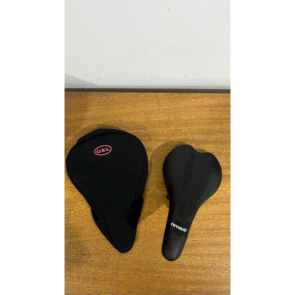 Kit Conforto Selim Nitrus Wave + Capa de Gel Bike MTB Passeio Speed Macio