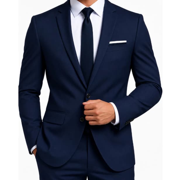 Terno Social Masculino Azul Marinho Euro - Slim Fit