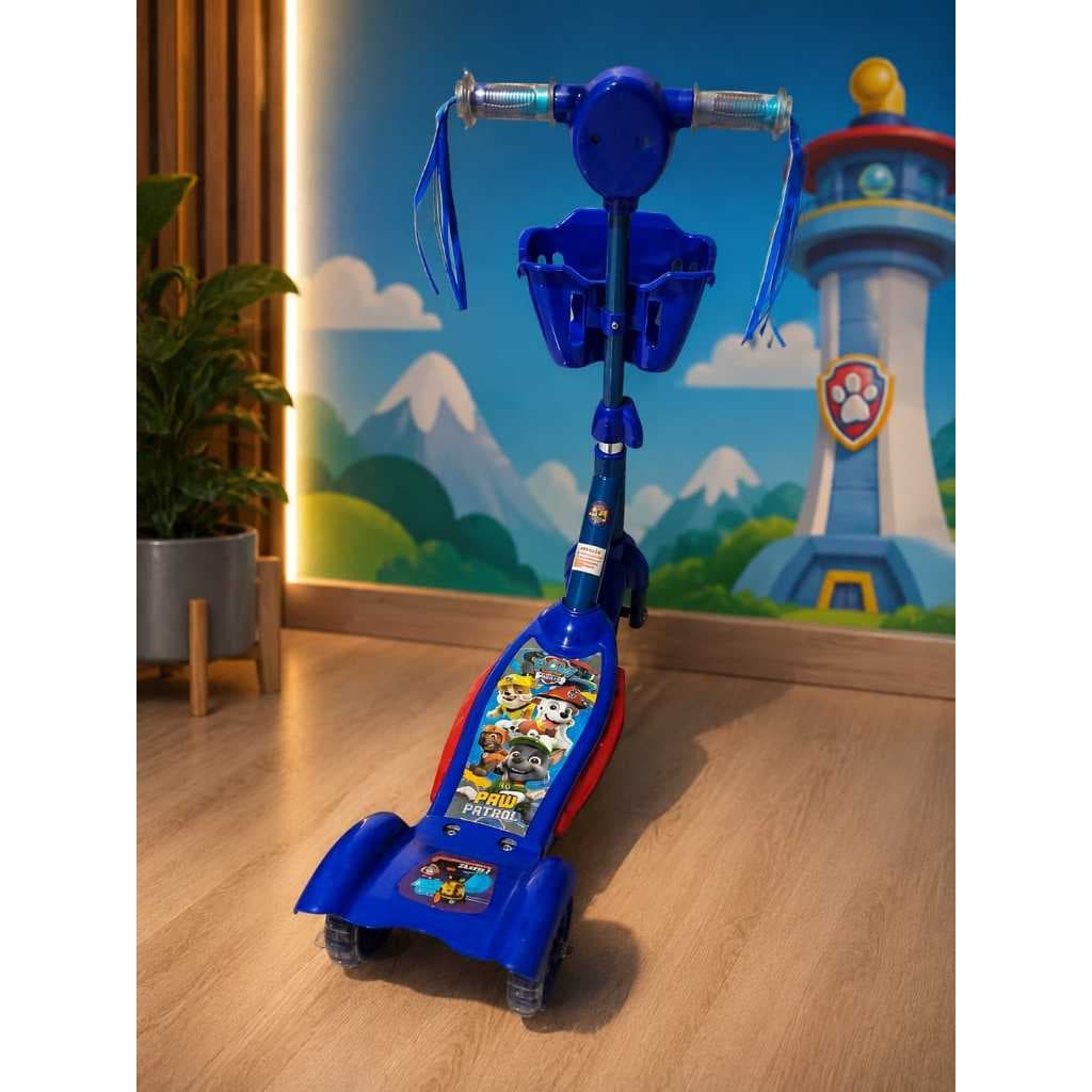 Patinete Infantil 3 Rodas com Luzes LED e Música e Cestinha – Diversão Garantida