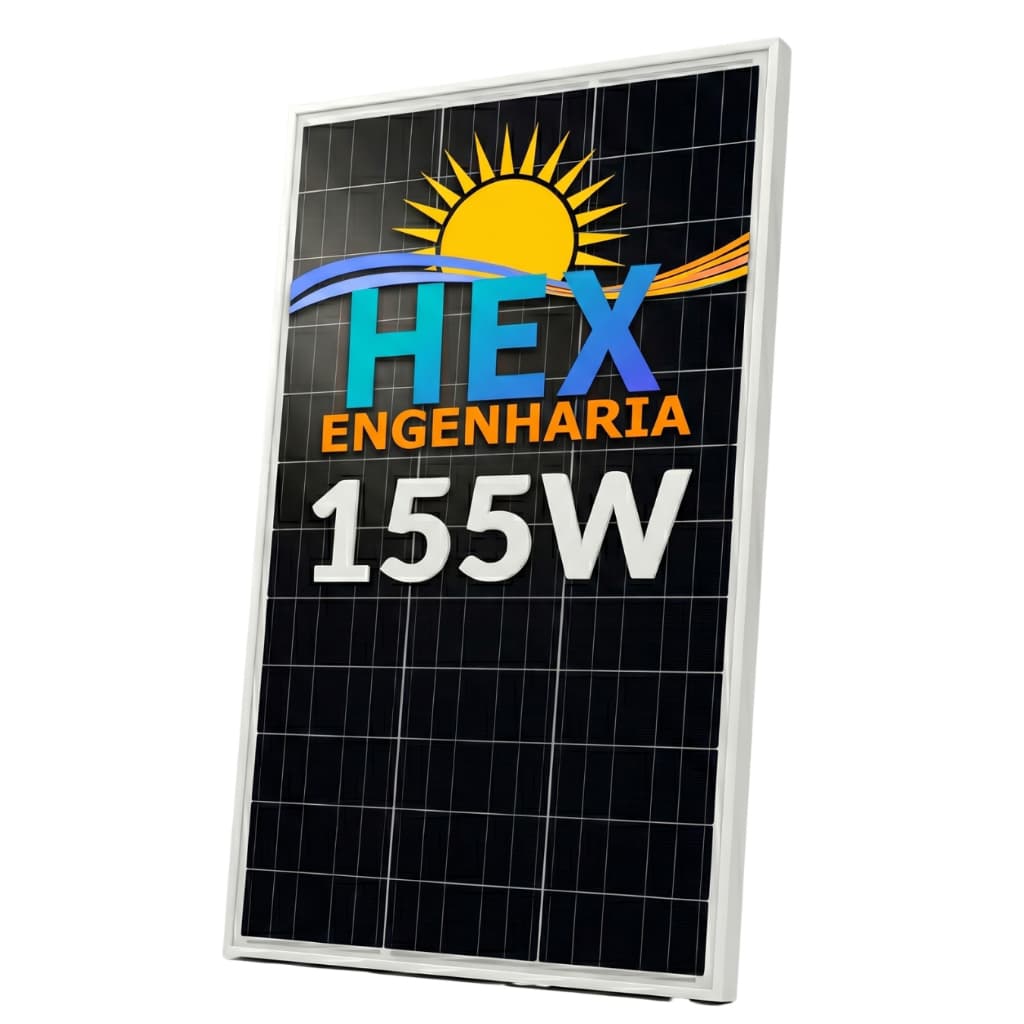 Modulo Solar Hex Engenharia 155w Hex-155w 36 Celulas Mono solar off grid Placa Solar