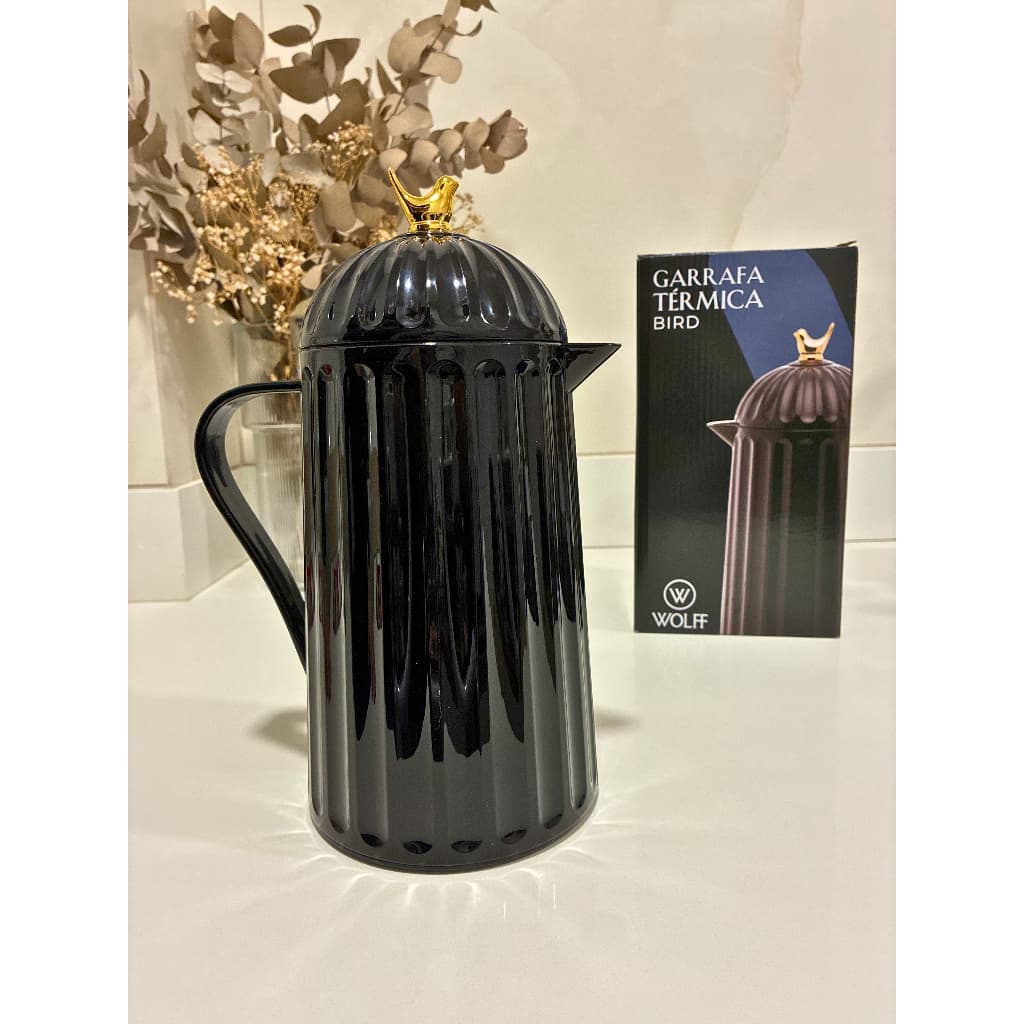 Garrafa Térmica Wolff Bird Branca Preta 600ml