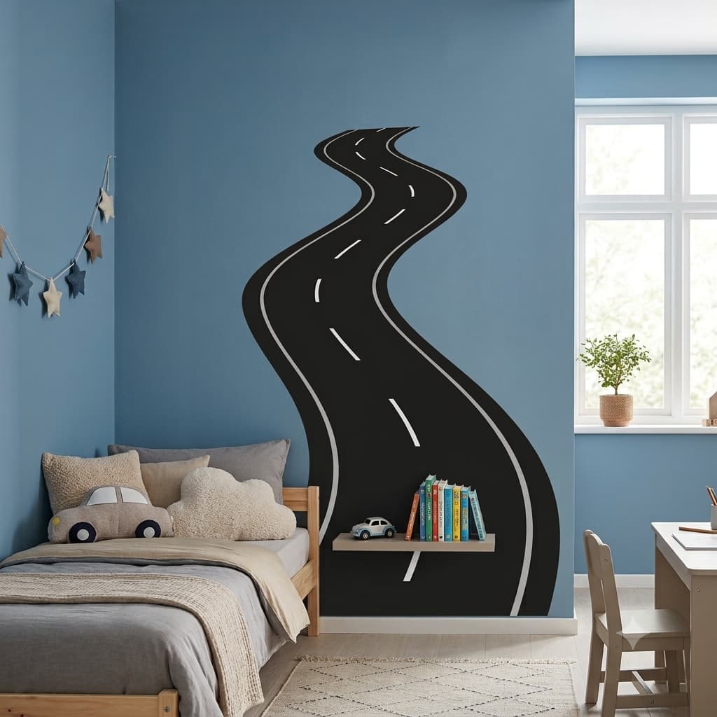 Adesivos de Parede Quarto Infantil Pista Carros Filme MCQUEEN