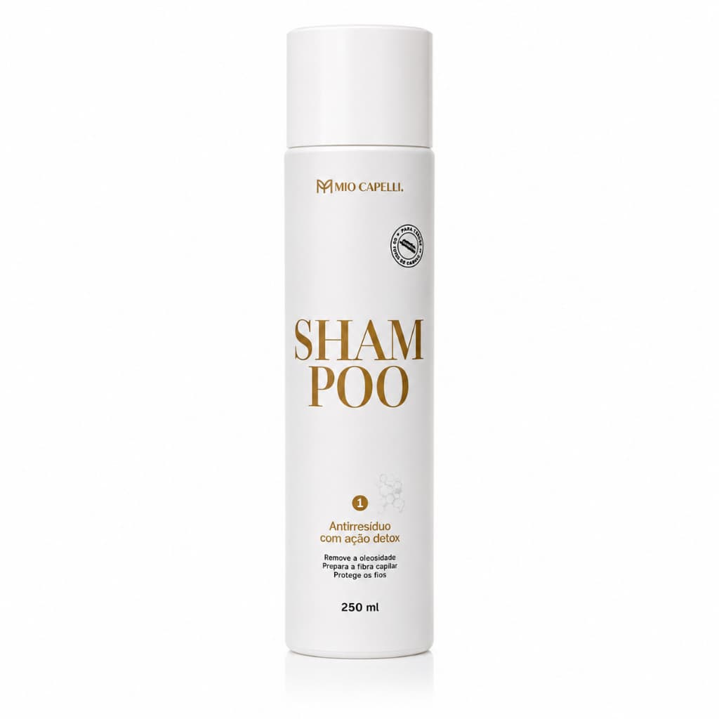 Shampoo Antirresíduos Mio Capelli 250ml Limpeza Profunda Controle da Oleosidade Detox