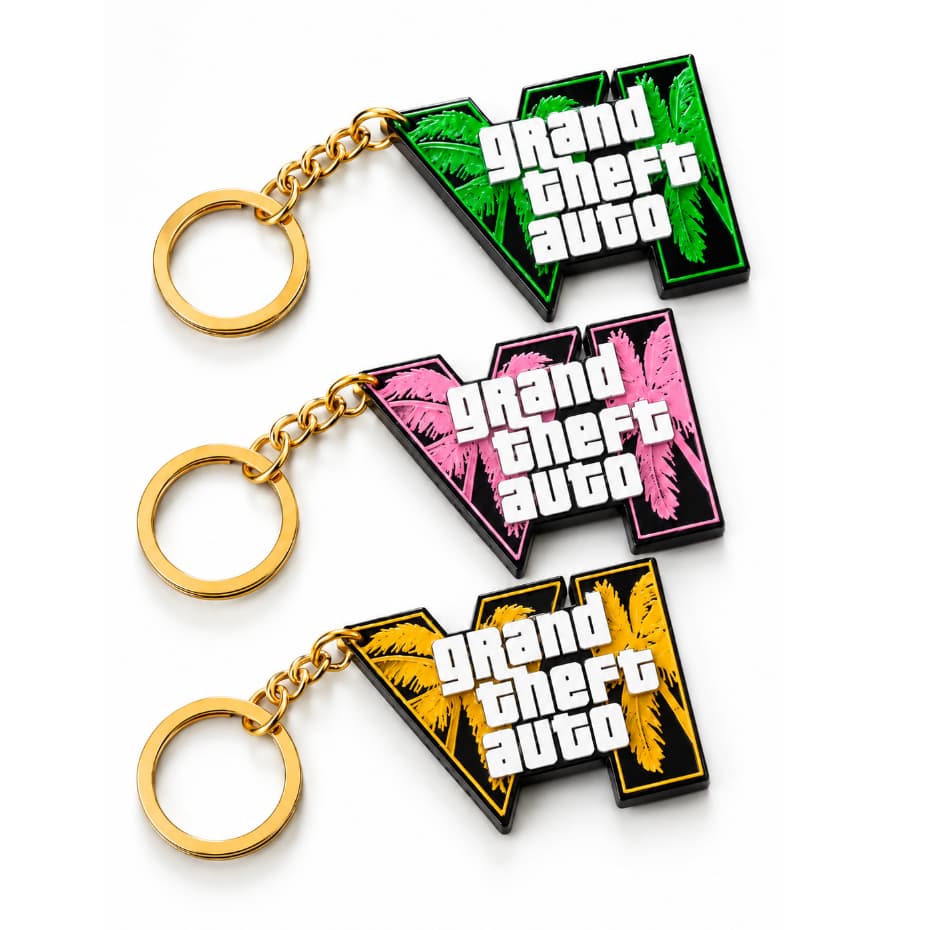 Chaveiro GTA 6 Vice City Grand Theft Auto VI Gamer Colecionável Presente Fã Game