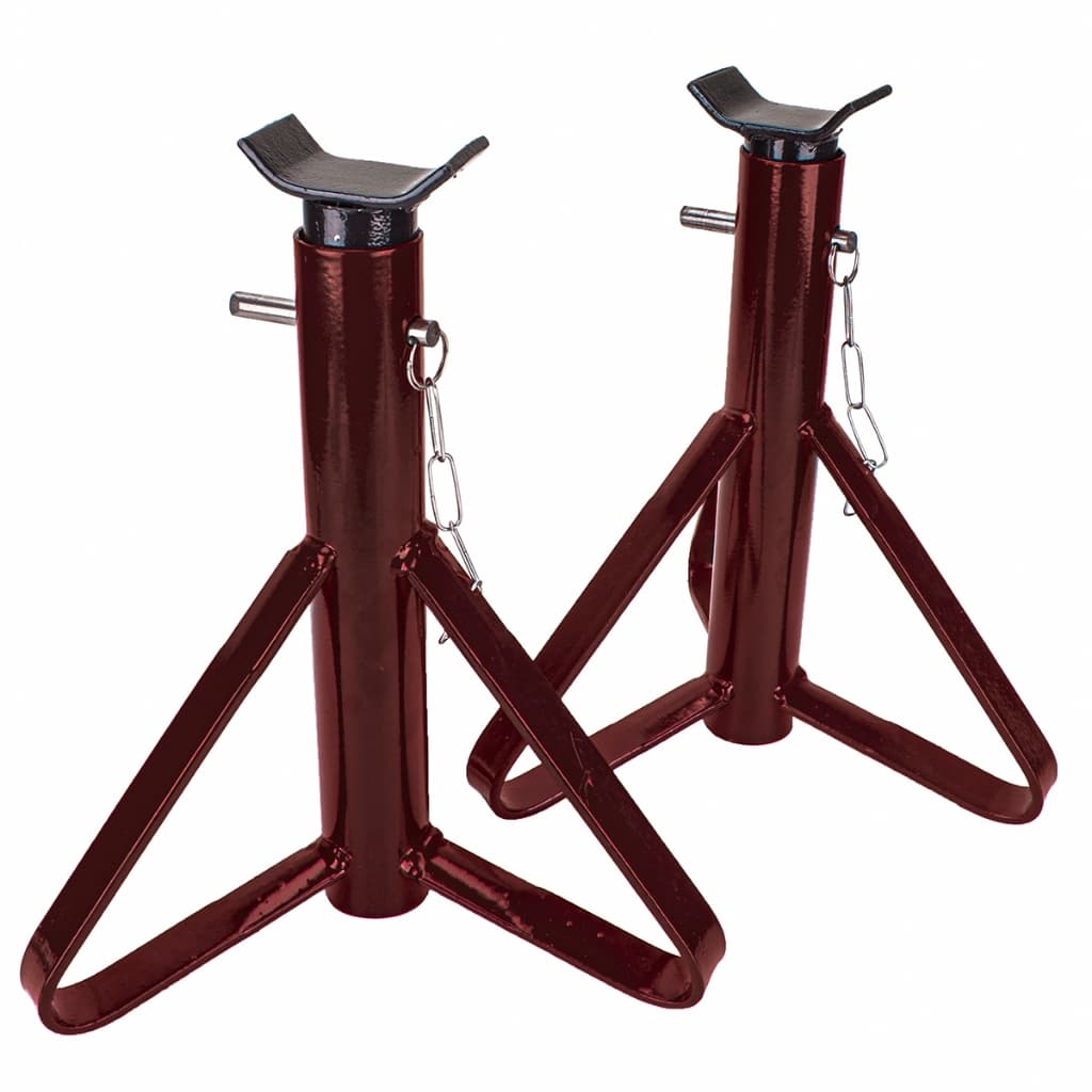 Kit Com 2 Cavaletes Vinho De Apoio Automotivo 2 Toneladas  - Automotivo Pro