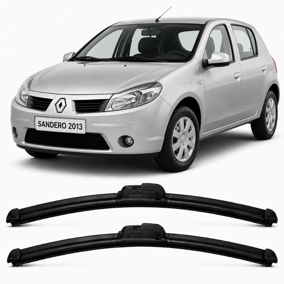 Par Palhetas Limpador De Parabrisa Dianteiro Renault Sandero 2007 2008 2009 2010 2011 2012 Até 2014