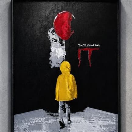 Quadro Decorativo IT A Coisa 15x20 cm com Moldura | Filme de Terror, Geek | Decoração para Quarto, Sala e Escritório