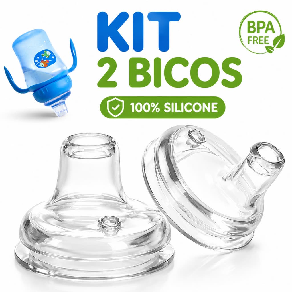 Bico Refil de Silicone para Copo Anti Vazamento Para Bebê