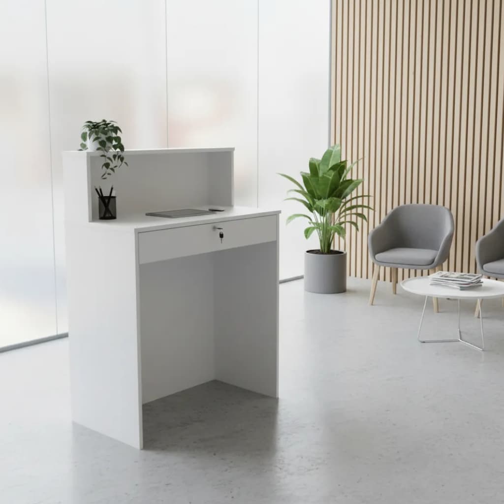 Balcão Caixa De Atendimento Para Loja E Comércio 100% MDF 15mm Premium Branco