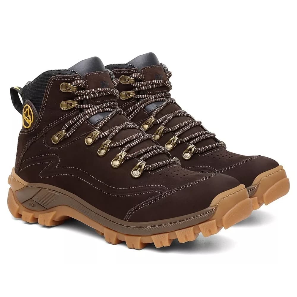 Bota Masculina Lançamento Coturno Em Couro Via Livre Top- N7 Com C.A Chicago