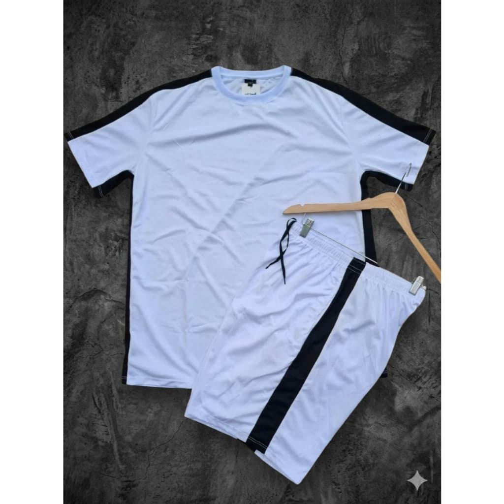 Kit Short+Camiseta de Academia Masculino DRYFIT Premium Short+Camisa Malhação Futebol