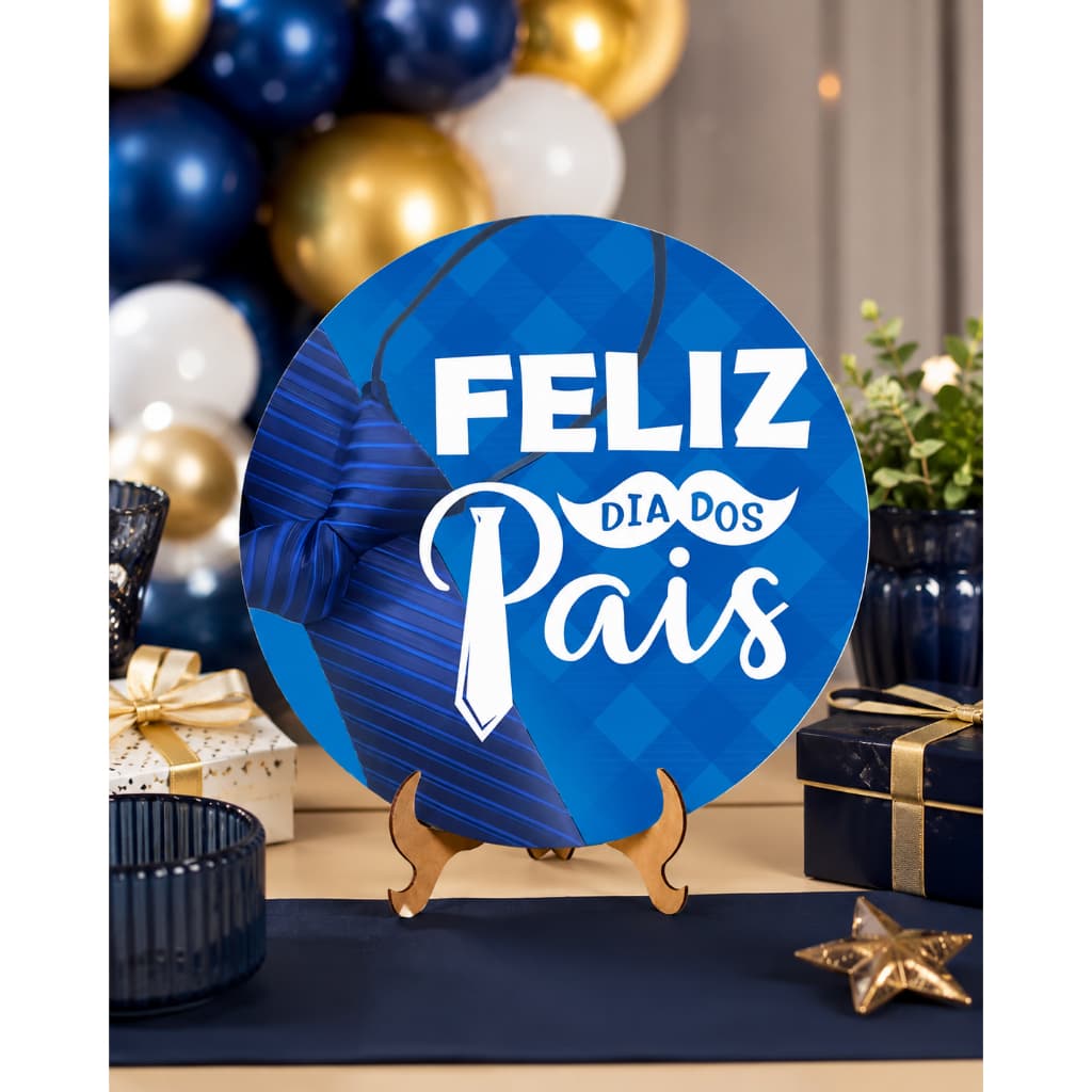 Mini Capa Painel Decorativo Mesa Dia Dos Pais 50x50 Sublimado Decoração