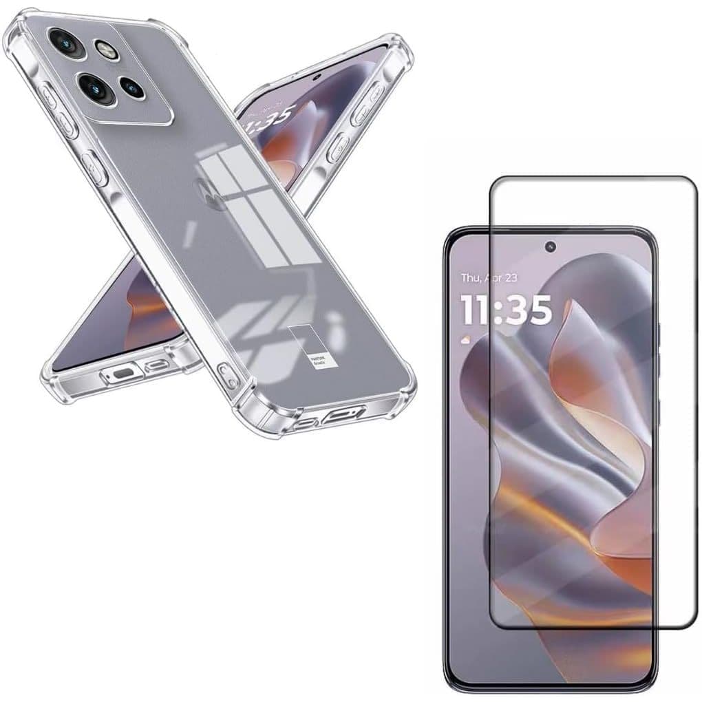 Capa Capinha Anti Impacto + Pelicula de Vidro 3D Compatível com Moto Edge 60 Neo