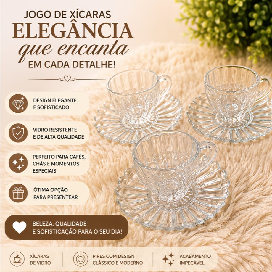 Jogo de Xícara de Café 110ml