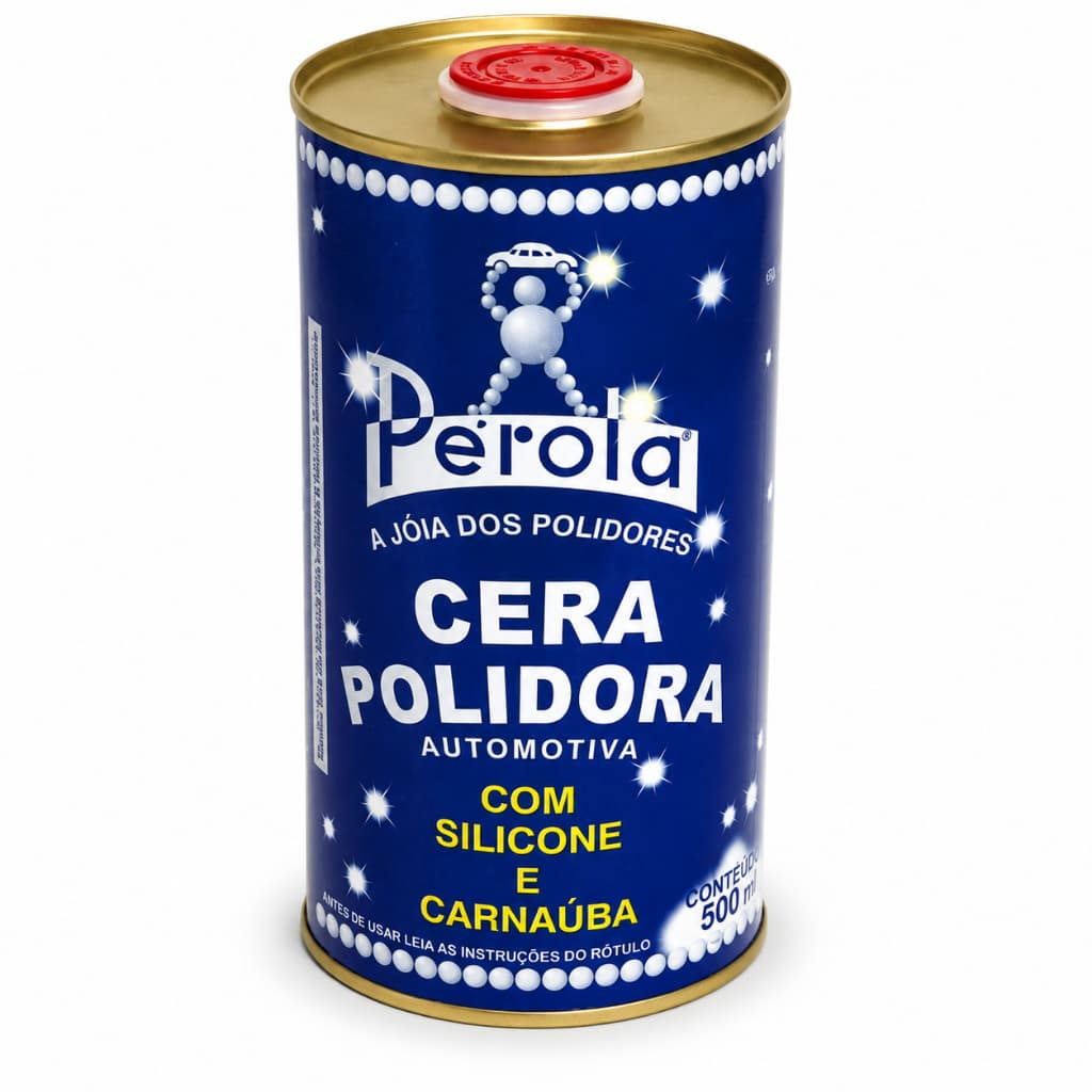 Cera Líquida Automotiva Pérola 500ml Com Silicone E Carnaúba Brilho Intenso Proteção Polimento Alto Rendimento