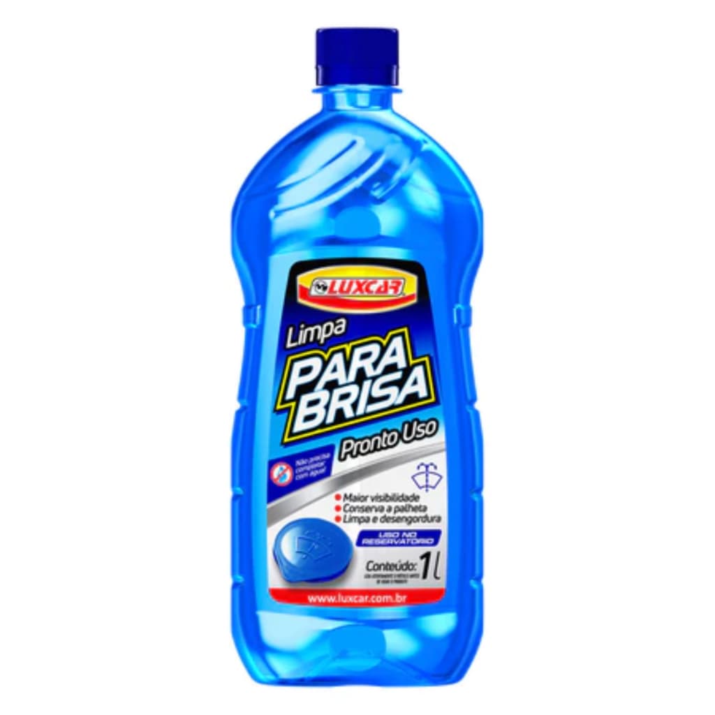 Limpa Para-Brisa Pronto Uso 1 Litro Luxcar Cristaliza e da Brilho Limpador
