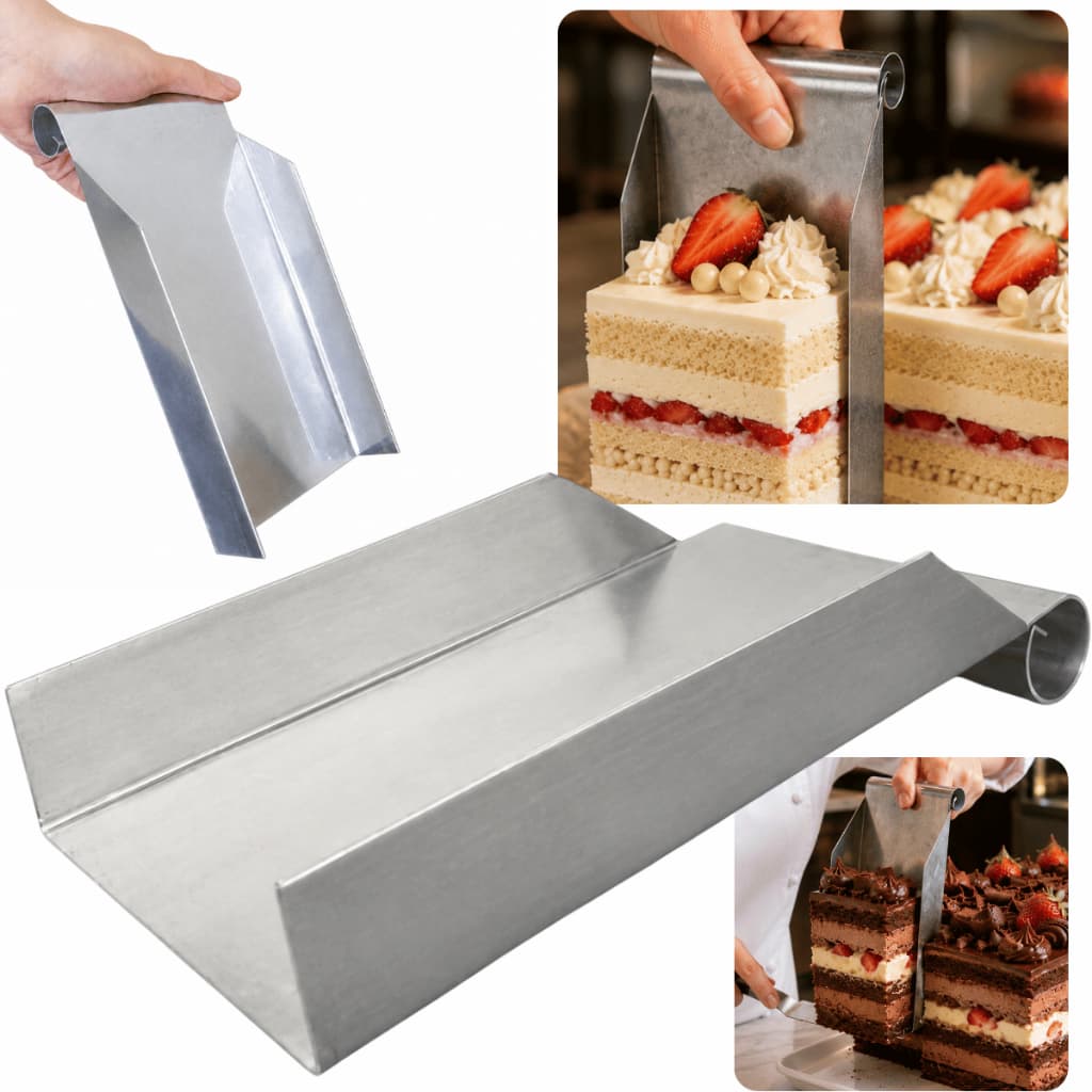 Espátula Festival De Fatias Aço Inox Profissonal Bolo Recheado Torta 19,5cm Padaria Confeitaria Chef