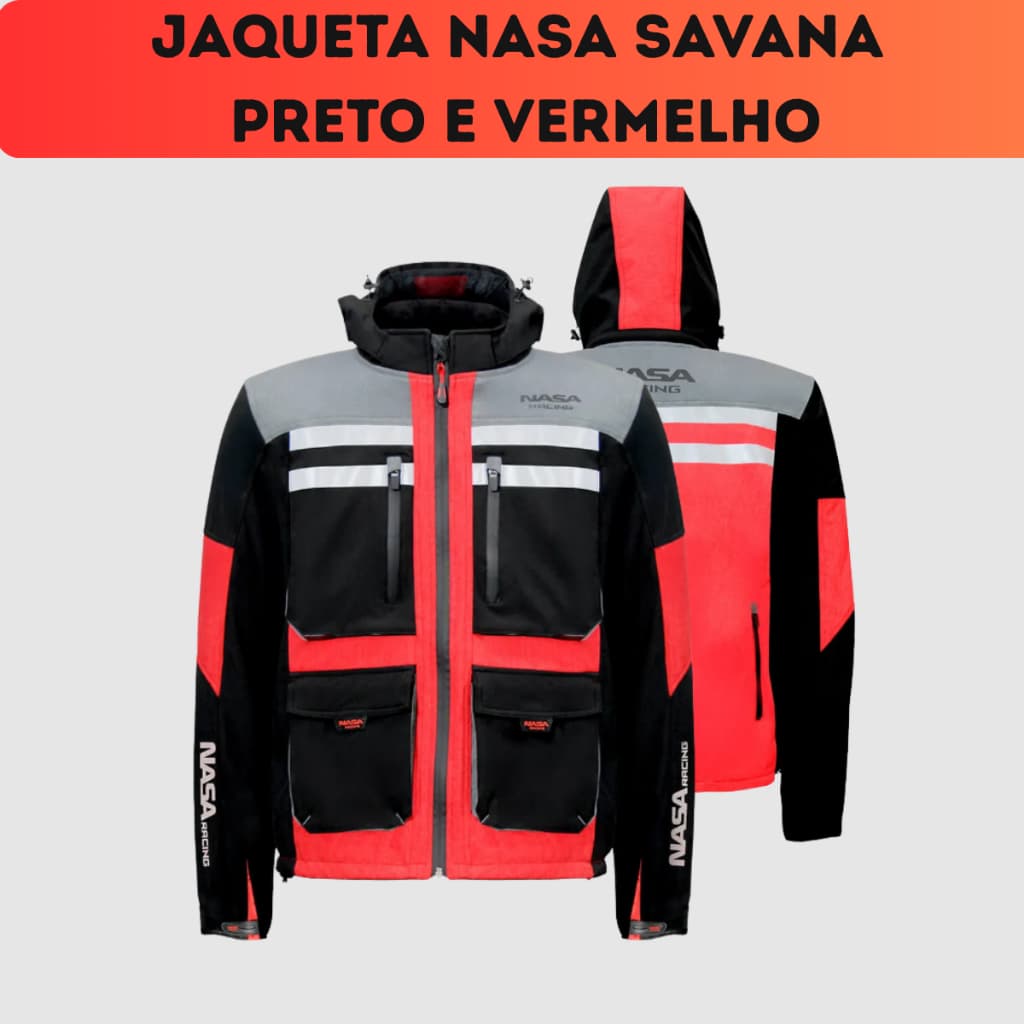 Jaqueta Motociclista NASA Savana Com Proteções Removíveis