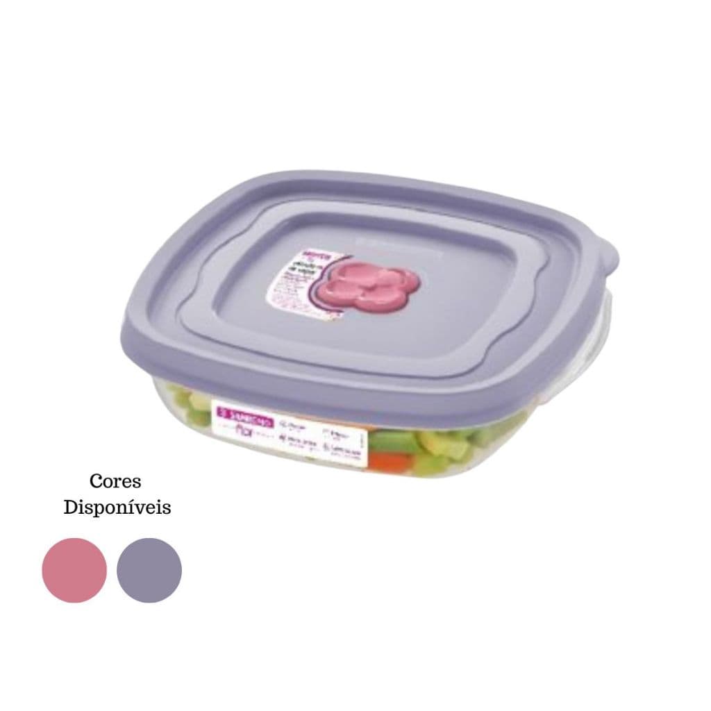 Pote Porta Sanduíche Hermético Sanremo 664ml com Válvula para Micro-ondas - BPA Free, Atóxico e Raso - Ideal para Lanche