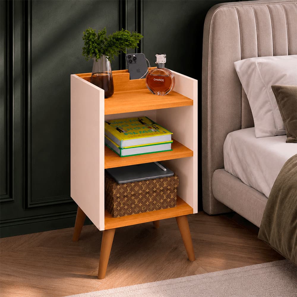 Mesa de Cabeceira Criado Lateral Cama Quarto Nicho porta celular max