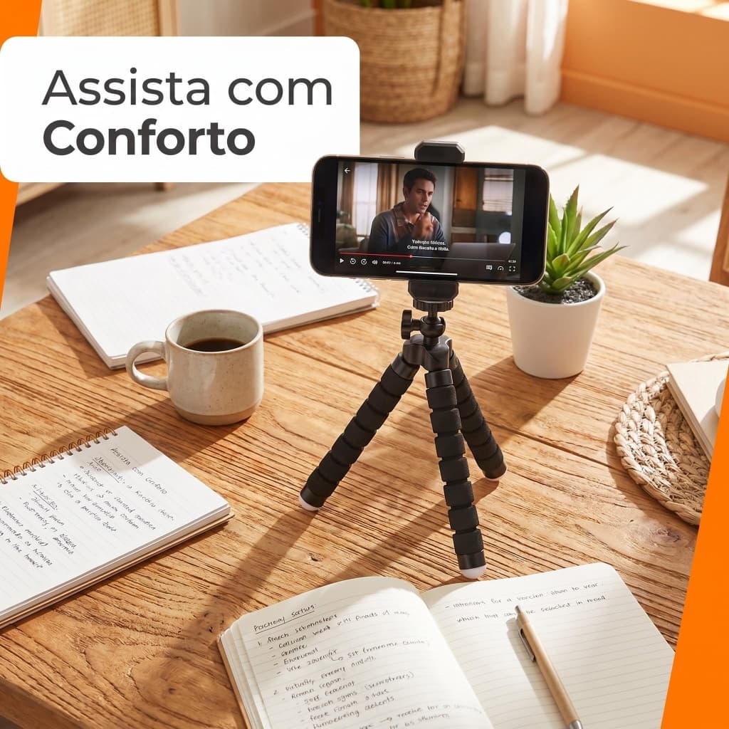 Suporte Tripé Portátil Para Gravação de Vídeo Fácil