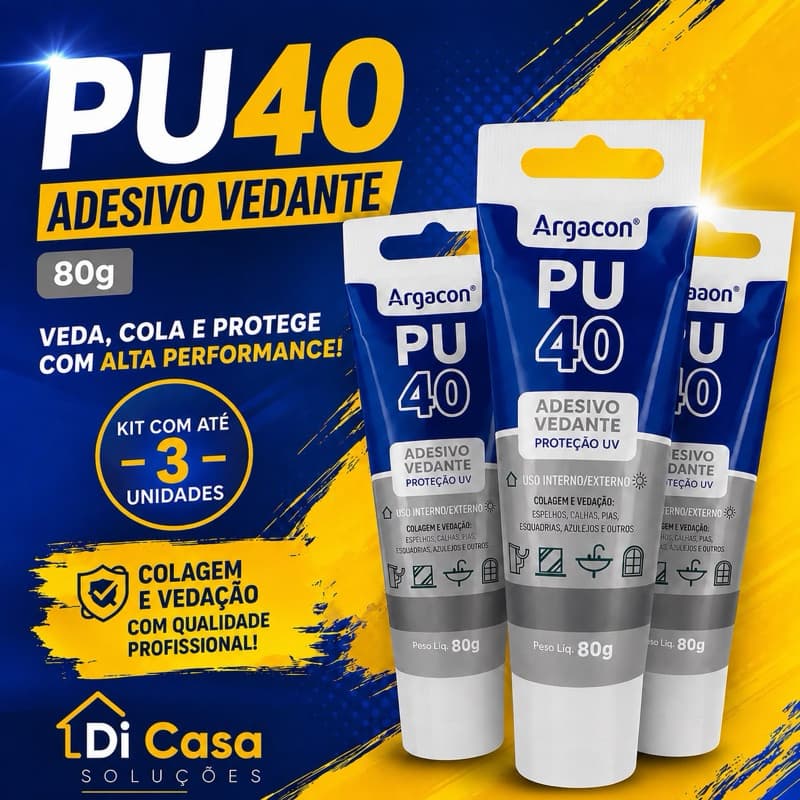Adesivo Selante PU40 Profissional 80g Argacon