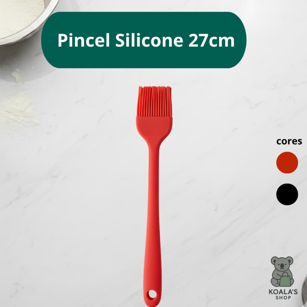 Pincel Culinário Silicone 27cm  Untar Alimentos Cozinha Confeitaria