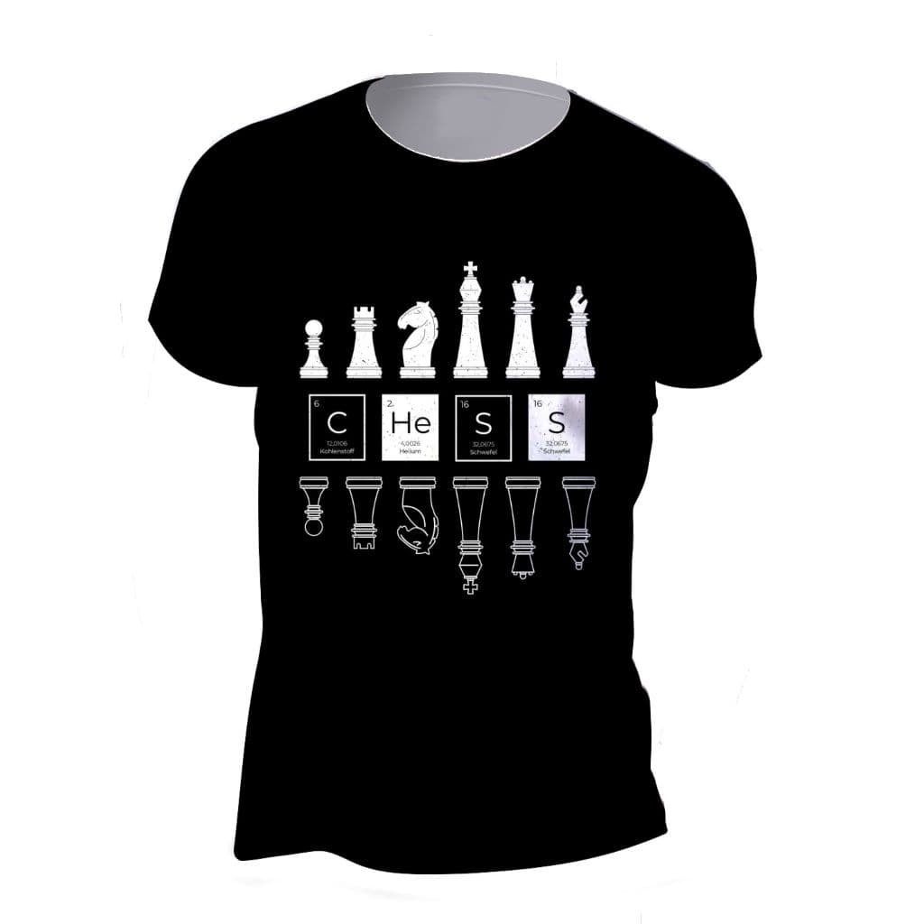 Camiseta Casual Jogo Xadrez Chess Tabuleiro Think Peças Peão Elemento Químico Presente Algodão
