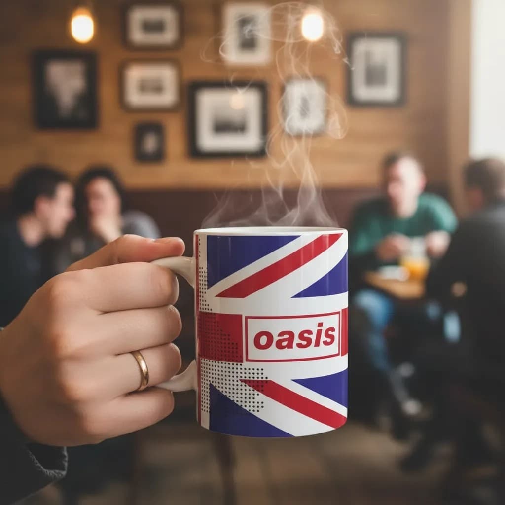 Caneca De Cerâmica Banda Oasis Rock