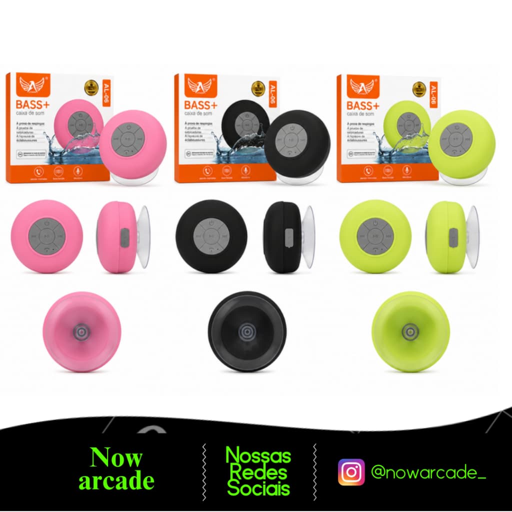 CAIXA DE SOM BLUETOOTH PORTÁTIL IDEAL PARA BANHEIRO