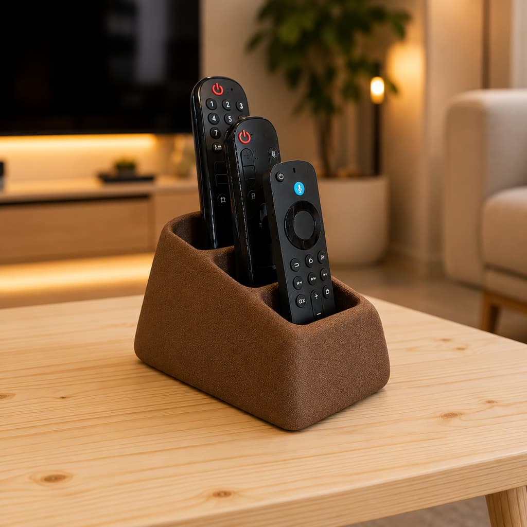 Porta Controle Remoto Organizador para Mesa de Centro Sala TV Decoração Moderna