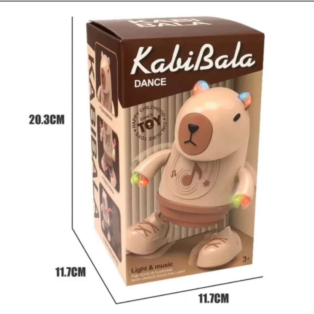 Brinquedo Infantil Capivara Dança Toy Com Imitação De Voz, Luzes Led E Música para bebes