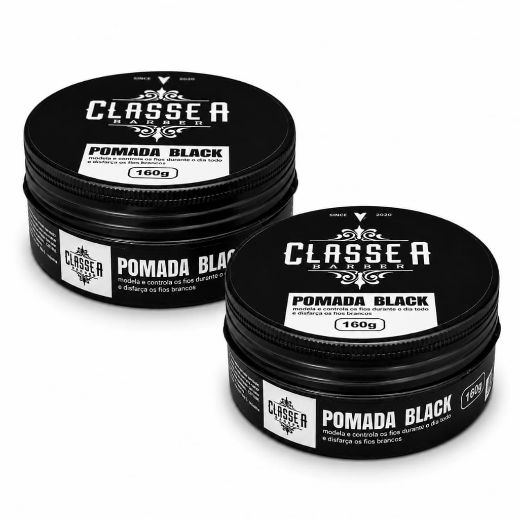 kit 2 Pasta Modeladora Black Classe A Com Fixação Extra Forte E Durabilidade E Acabamento Molhado