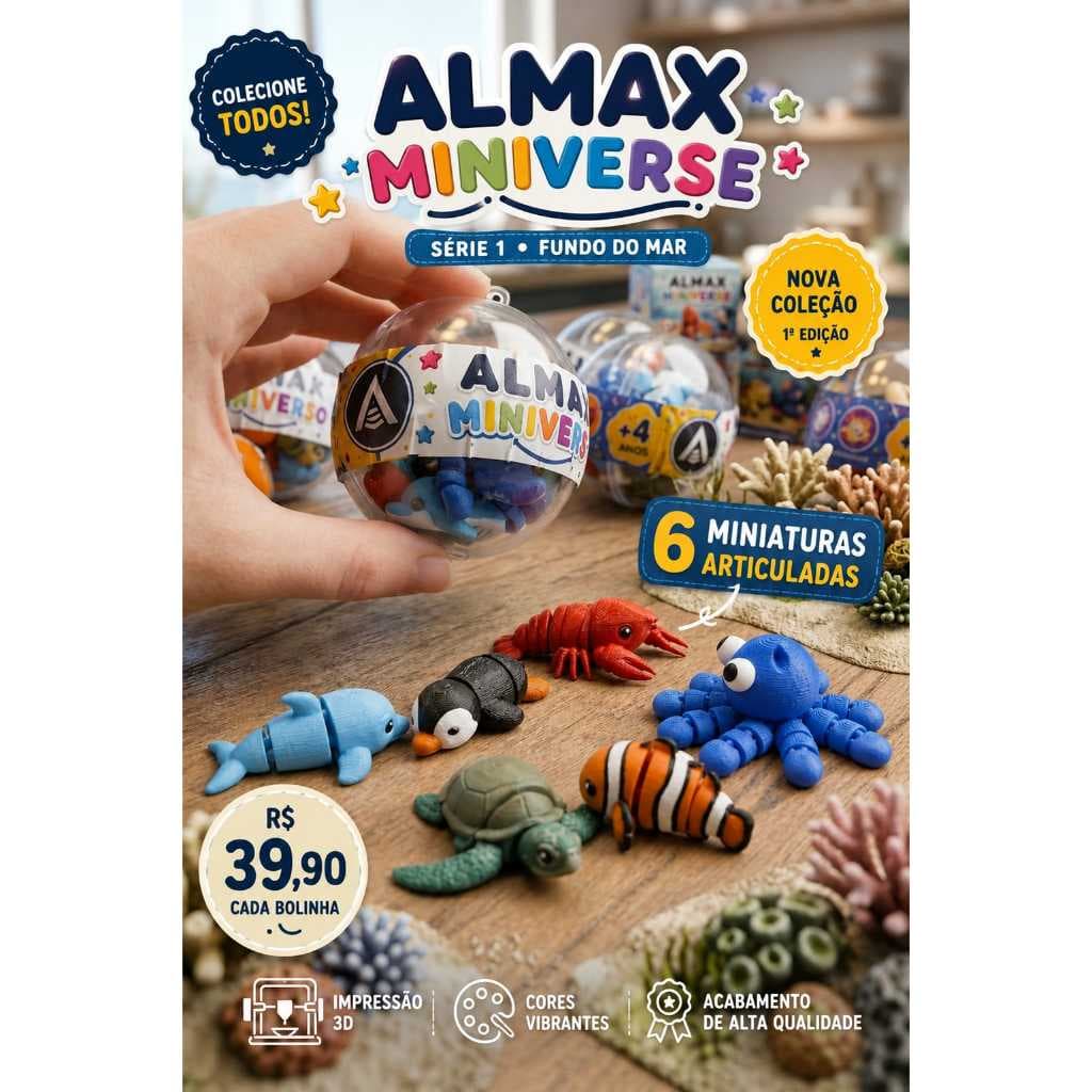 ✨ Esfera Surpresa Almax Miniverso | Impressão 3D ✨