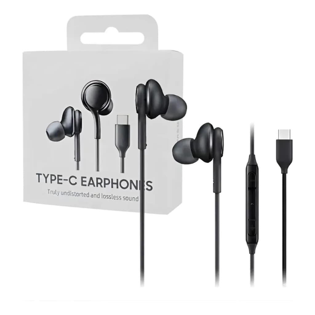 Fone De Ouvido Com Fio Tipo C Super Bass Intra Articular Para S10+ S20 S21 S22 S24 Z Flip A100 A71 M54