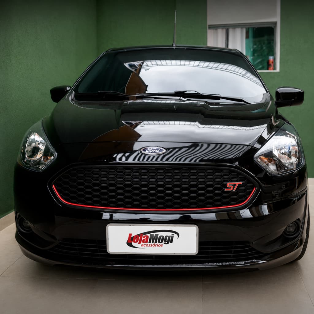 Aplique Friso vermelho Grade Ford Ka