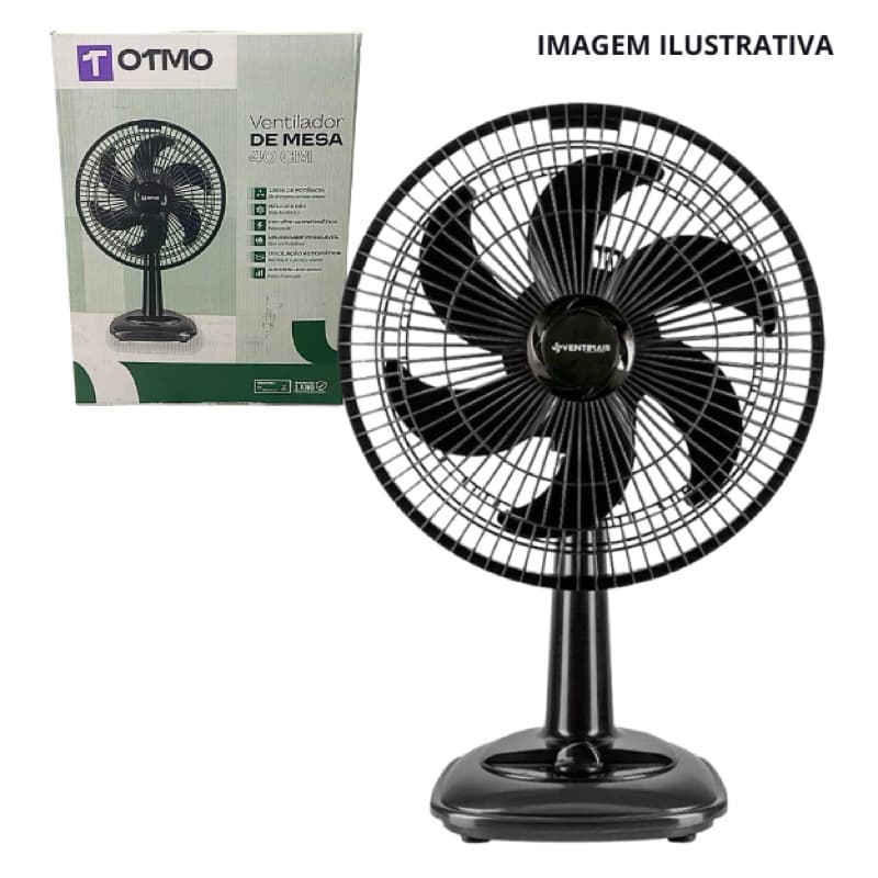 Ventilador Osc De Mesa 40Cm Preto 127V