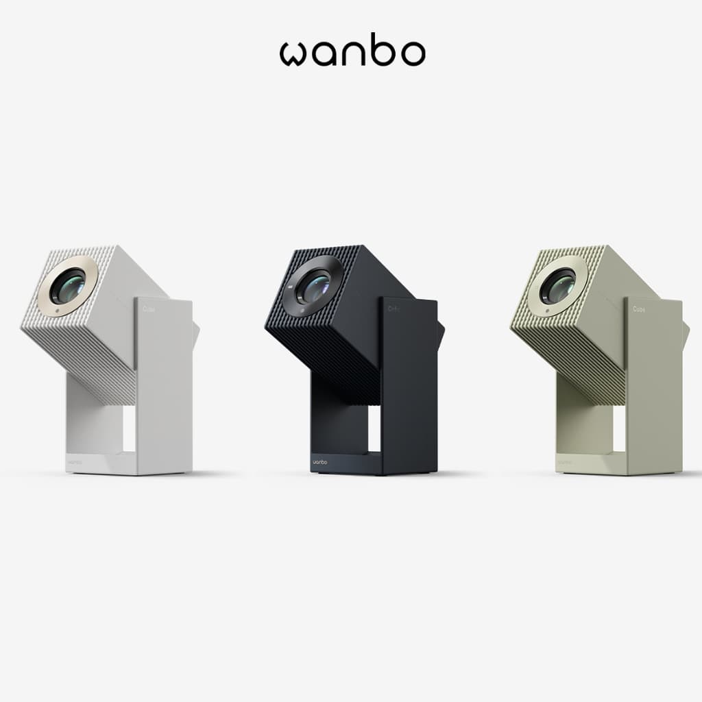 Projetor Portatil Inteligente Wanbo Cube 2 Pro Netflix Oficial 1080P 230° Giratorio ToF 0.1s 500 ANSI 28dB Android TV 11