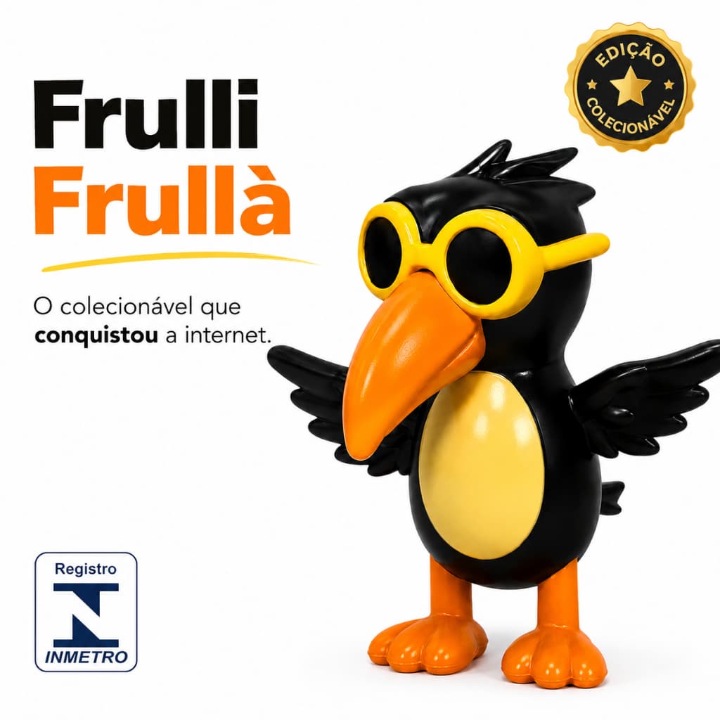 Boneco Brainrot Frulli Frulla Colecionavel Figura Decorativa Decoração Meme