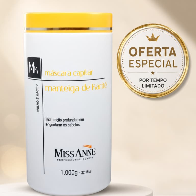 Máscara Capilar Miss Anne 1kg - Manteiga de Karitê