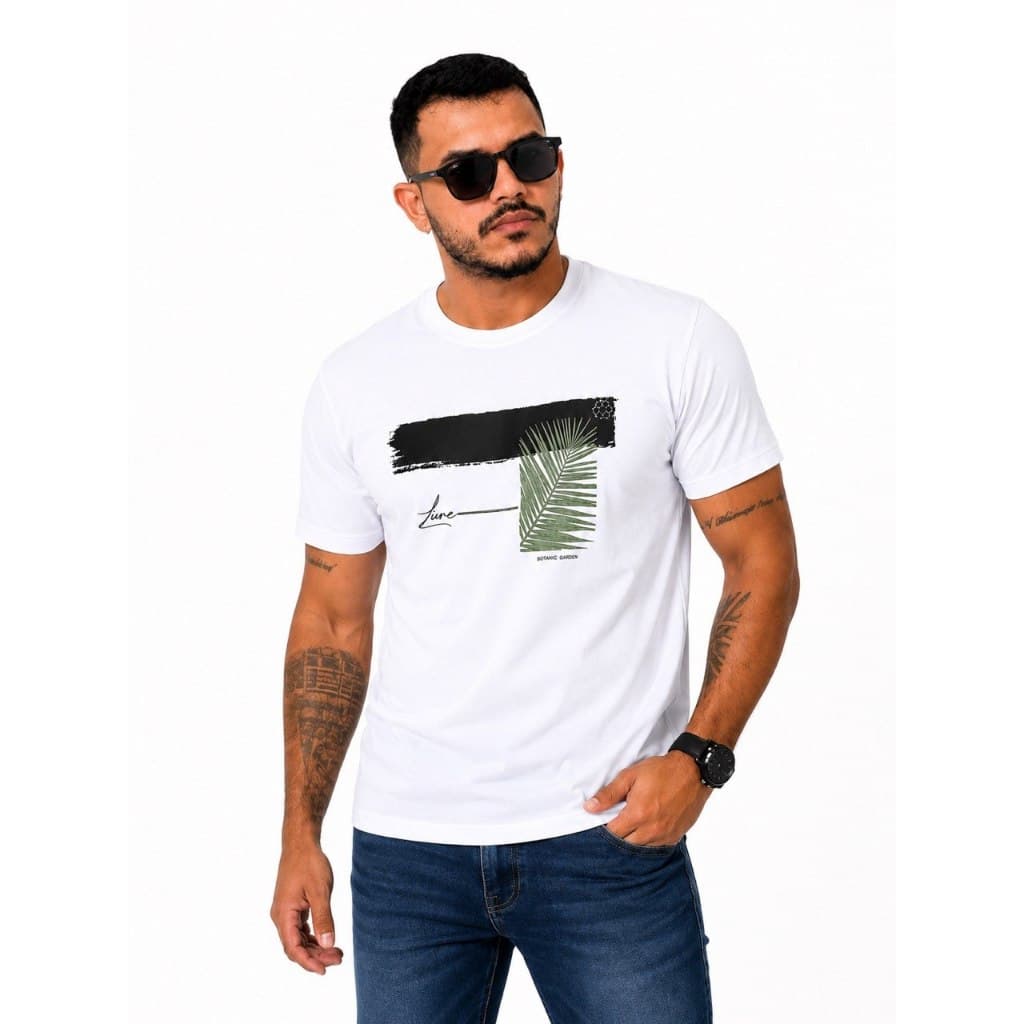 Camiseta Masculina 100% Algodão Gold Premium Estampada – Conforto, Maciez e Alta Qualidade | Casual