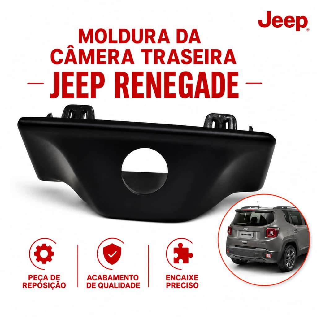 Para JEEP Renegade Moldura Para Câmera De Ré Jeep Renegade reposição padrão Original
