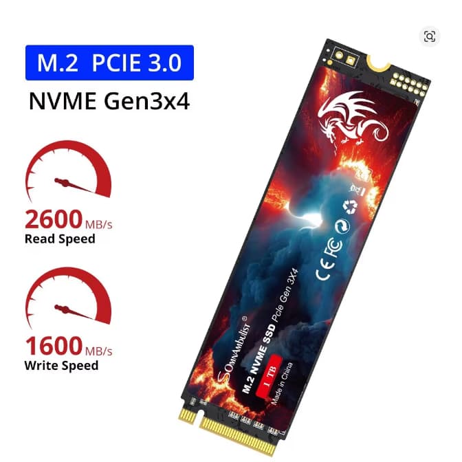 SSD M2, NVME SomnAmbulist-Unidade de Estado Sólido para Laptop, Desktop, 128GB, 256GB, 512GB, 1TB, M.2 2280, PCIe 3